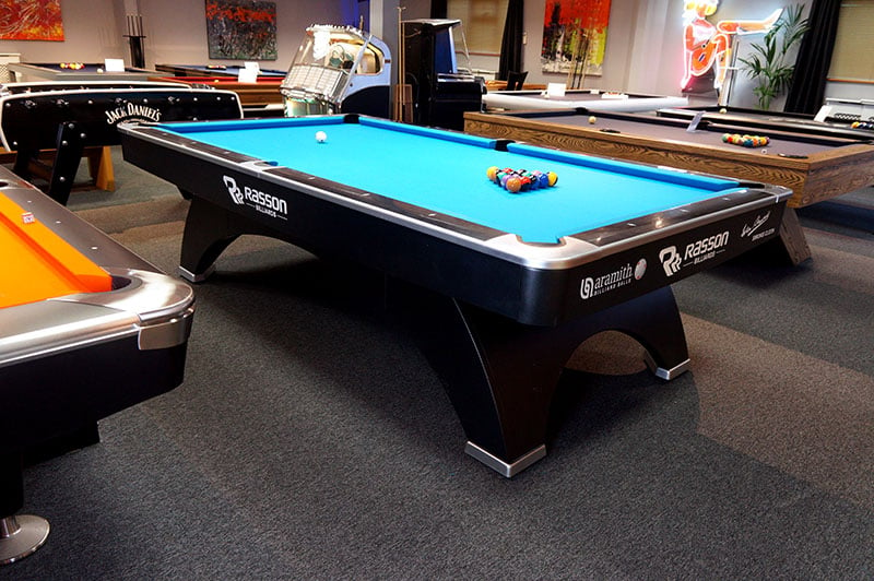 Rasson Ox II American Pool Table In Black - In Showroom